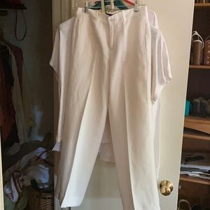 Ralph Lauren collection white linen pants